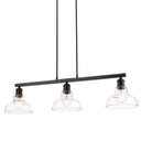 Linear/Island 3 Light Bar by Golden ( 62 | 0305-LP BLK-CLR Carver ) 
