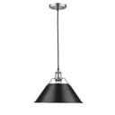 Pendants Metal Shade by Golden ( 62 | 3306-L PW-BLK Orwell ) 