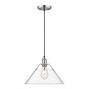 Pendants Glass Down by Golden ( 62 | 3306-L PW-CLR Orwell ) 