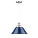 Pendants Metal Shade by Golden ( 62 | 3306-L PW-NVY Orwell ) 