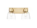 Bathroom Fixtures Two Lights by Golden ( 62 | 0314-BA2 BCB-CLR Remy ) 