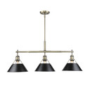 Linear/Island 3 Light Bar by Golden ( 62 | 3306-LP AB-BLK Orwell ) 
