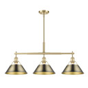 Linear/Island 3 Light Bar by Golden ( 62 | 3306-LP BCB-AB Orwell ) 