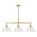 Linear/Island 3 Light Bar by Golden ( 62 | 3306-LP BCB-CLR Orwell ) 