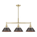 Linear/Island 3 Light Bar by Golden ( 62 | 3306-LP BCB-RBZ Orwell ) 