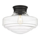 Semi-Flush Mts. Glass Down by Golden ( 62 | 0508-LSF BLK-CLR Ingalls ) 