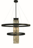 Mid. Chandeliers Glass Down by Framburg ( 8 | 5738 MBLACK Iris ) 