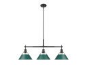 Linear/Island 3 Light Bar by Golden ( 62 | 3306-LP BLK-GN Orwell ) 