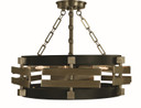 Semi-Flush Mts. Drum Shade by Framburg ( 8 | 5740 BR/MBLACK Eden ) 