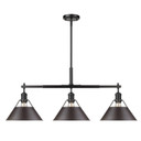 Linear/Island 3 Light Bar by Golden ( 62 | 3306-LP BLK-RBZ Orwell ) 