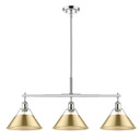 Linear/Island 3 Light Bar by Golden ( 62 | 3306-LP CH-BCB Orwell ) 
