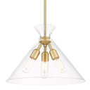 Pendants Glass Down by Golden ( 62 | 0511-3P BCB-CLR Malta ) 
