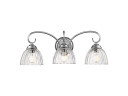 Bathroom Fixtures Three Lights by Golden ( 62 | 6952-BA3 CH-CLR Audra ) 