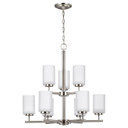 Mid. Chandeliers Glass Up by Generation Lighting ( 1 | 31162EN3-962 Oslo ) 