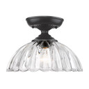 Semi-Flush Mts. Glass Down by Golden ( 62 | 6952-SF BLK-CLR Audra ) 
