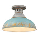 Semi-Flush Mts. Glass Down by Golden ( 62 | 0865-SF AGV-TEAL Kinsley ) 