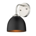 Sconces Directional/Cylinder by Golden ( 62 | 6956-1W PW-BLK Zoey ) 