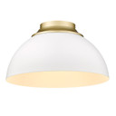Flush Mounts Metal Shade by Golden ( 62 | 6956-FM OG-WHT Zoey ) 