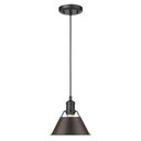 Mini Pendants Metal Shade by Golden ( 62 | 3306-S BLK-RBZ Orwell ) 