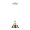 Mini Pendants Metal Shade by Golden ( 62 | 3306-S CH-AB Orwell ) 