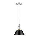Mini Pendants Metal Shade by Golden ( 62 | 3306-S CH-BLK Orwell ) 