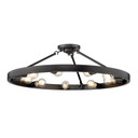 Semi-Flush Mts. Exposed Lamps by Golden ( 62 | 1019-9SF BLK Castile ) 
