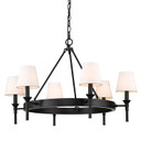 Mid. Chandeliers Candle by Golden ( 62 | 1020-6 BLK-MWS Edinburgh ) 