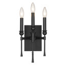 Sconces Triple Candle by Golden ( 62 | 3509-WSC BLK Landon ) 