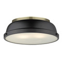 Flush Mounts Bowl Style by Golden ( 62 | 3602-14 AB-BLK Duncan ) 