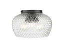 Semi-Flush Mts. Glass Down by Golden ( 62 | 1088-3FM BLK-CLR Adeline ) 