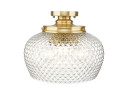 Semi-Flush Mts. Glass Down by Golden ( 62 | 1088-3SF MBG-CLR Adeline ) 
