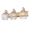 Bathroom Fixtures Three Lights by Golden ( 62 | 1088-BA3 MBG-CLR Adeline ) 