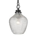 Mini Pendants Glass Down by Golden ( 62 | 1088-M BLK-CLR Adeline ) 