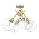 Semi-Flush Mts. Glass Down by Golden ( 62 | 1945-SF BCB-GLOBE-CLR Axel ) 