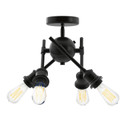 Semi-Flush Mts. Directional by Golden ( 62 | 1945-SF BLK Axel ) 