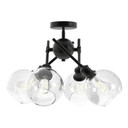 Semi-Flush Mts. Directional by Golden ( 62 | 1945-SF BLK-GLOBE-SD Axel ) 