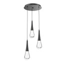 Mini Pendants 3 Light Cluster by Hammerton Studio ( 404 | CHB0078-03-MB-C-C01-L3 Raindrop ) 