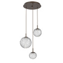 Mini Pendants 3 Light Cluster by Hammerton Studio ( 404 | CHB0092-03-FB-C-C01-L3 Gaia ) 