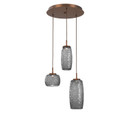 Mini Pendants 3 Light Cluster by Hammerton Studio ( 404 | CHB0091-03-BB-S-C01-L1 Vessel ) 