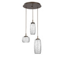 Mini Pendants 3 Light Cluster by Hammerton Studio ( 404 | CHB0091-03-FB-C-C01-L1 Vessel ) 