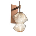 Sconces Single Glass by Hammerton Studio ( 404 | IDB0089-01-BB-A-L3 Mesa ) 