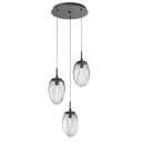 Mini Pendants 3 Light Cluster by Hammerton Studio ( 404 | CHB0063-03-GP-C-C01-E2 Meteo ) 