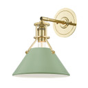 Sconces Single Glass by Hudson Valley ( 70 | MDS350-AGB/LFG Painted No.2 ) 