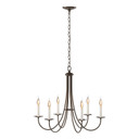 Mid. Chandeliers Candle by Hubbardton Forge ( 39 | 101160-SKT-05 Simple Lines ) 