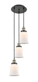 Mini Pendants 3 Light Cluster by Innovations ( 405 | 113F-3P-BAB-G181 Franklin Restoration ) 