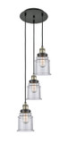Mini Pendants 3 Light Cluster by Innovations ( 405 | 113F-3P-BAB-G184 Franklin Restoration ) 