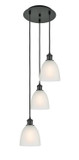 Mini Pendants 3 Light Cluster by Innovations ( 405 | 113B-3P-BK-G381 Ballston ) 