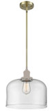 Pendants Glass Down by Innovations ( 405 | 201S-AB-G72-L Franklin Restoration ) 