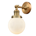 Sconces Single Glass by Innovations ( 405 | 203-BB-G201-6 Franklin Restoration ) 