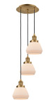Mini Pendants 3 Light Cluster by Innovations ( 405 | 113F-3P-BB-G171 Franklin Restoration ) 